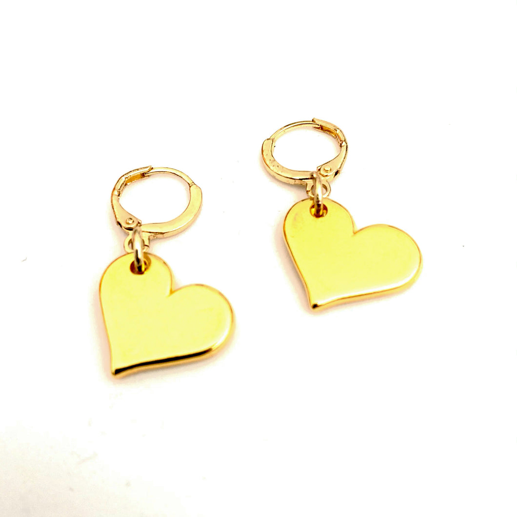 Hearts hoop gold Earings