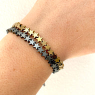 Star shaped hematite bracelet