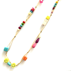 Rainbow boho necklace