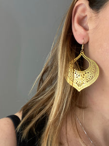 Golden boho earings