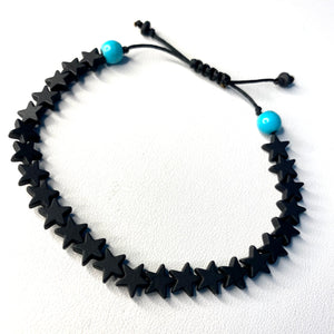 Black aqua bracelet set