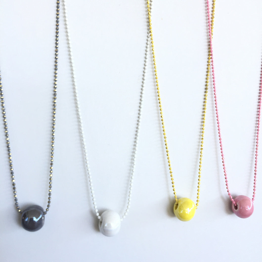 Ceramic bead Monochromia necklace