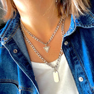 Silver chain necklace