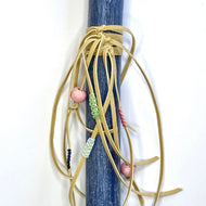 Blue and natural easter candle (λαμπάδα)