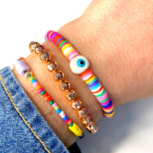 Rainbow bracelets set