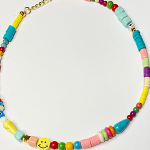 Smiley colored necklace