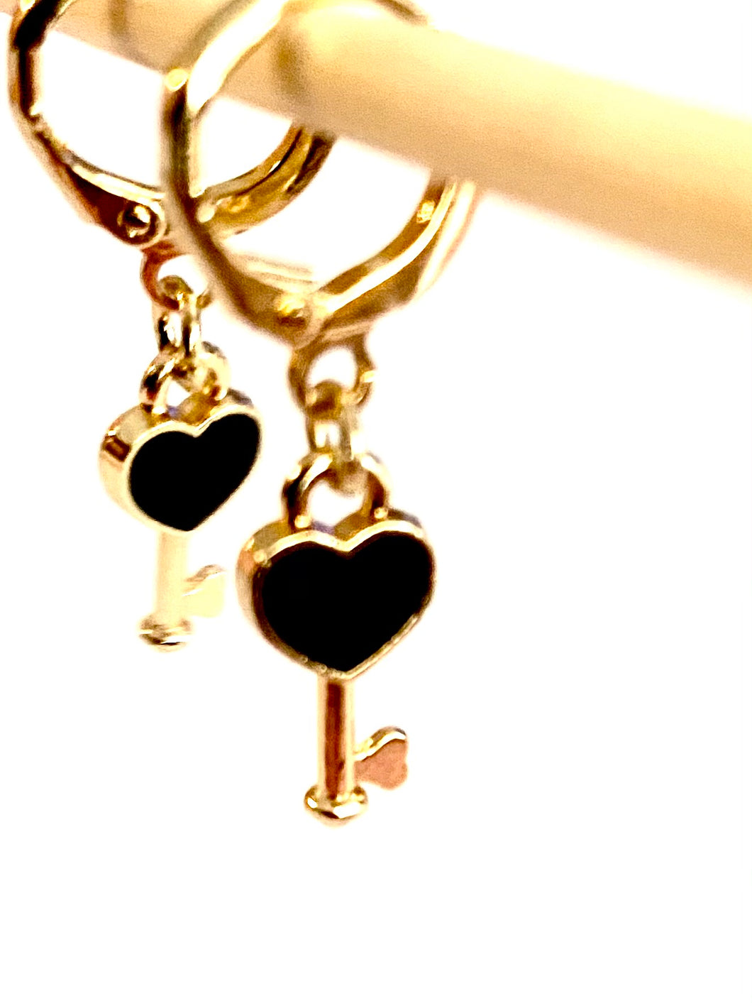 Heart Key Earings