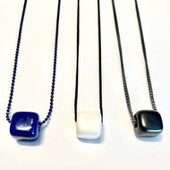 Ceramic cube necklace