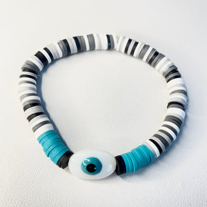 Eye black and white bracelet set