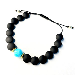 Black aqua bracelet set